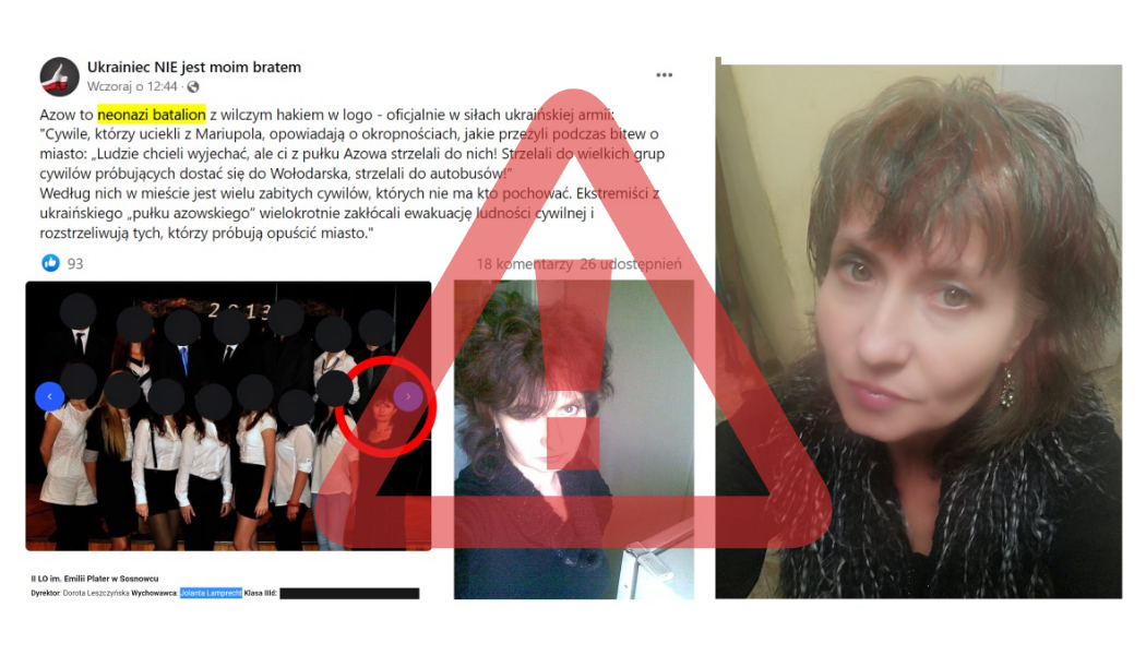 Jolanta Lamprecht zdemaskowana jako adminka strony „Ukrainiec nie jest moim bratem”.
