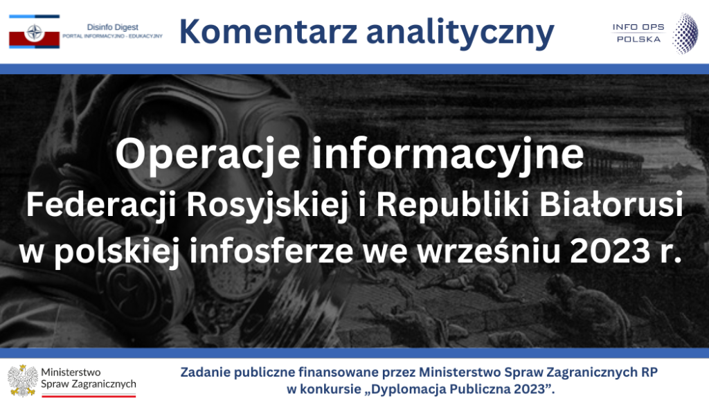 Operacje informacyjne Federacji Rosyjskiej i Republiki Białoruś w polskiej infosferze we wrześniu 2023 roku