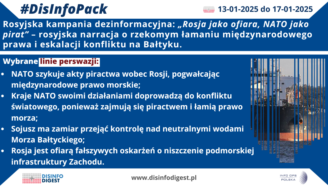 Rosyjska kampania dezinformacyjna: „Rosja jako ofiara, NATO jako pirat”