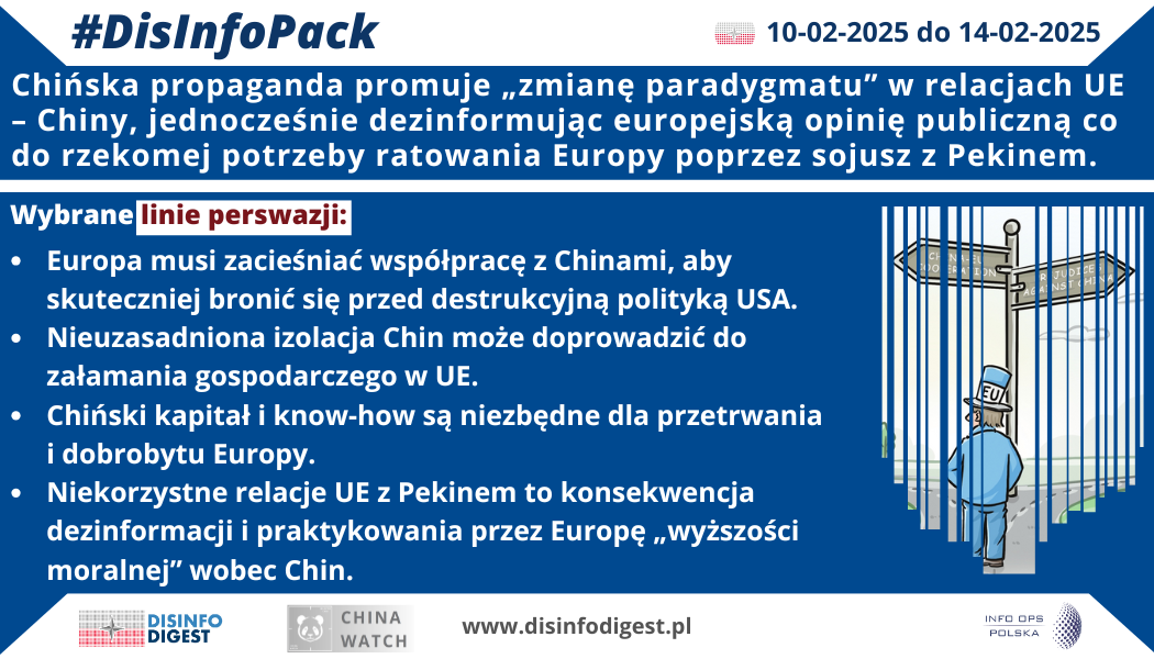 Chińska propaganda o “ratowaniu” Europy poprzez sojusz z Pekinem