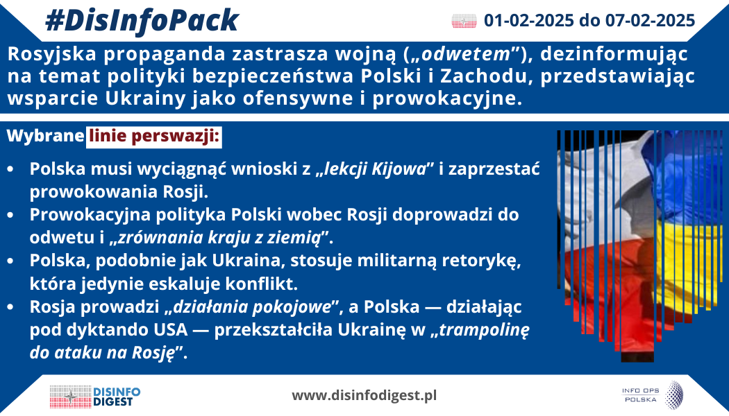 Rosyjska propaganda zastrasza wojną i dezinformuje na temat polityki bezpieczeństwa Polski i Zachodu